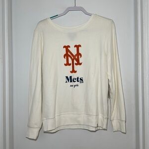 NWT NY Mets pullover sweater sweatshirt baseball size medium brand 47